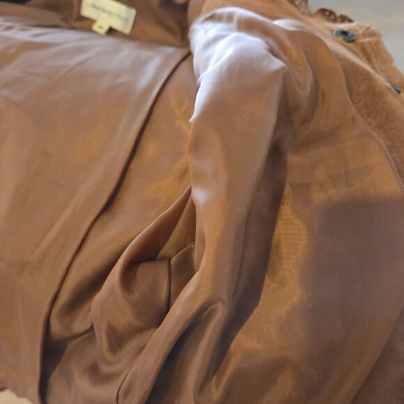 Vintage Vibe Brown Suede Genuine Leather jacket Small Petite - Picture 10 of 10